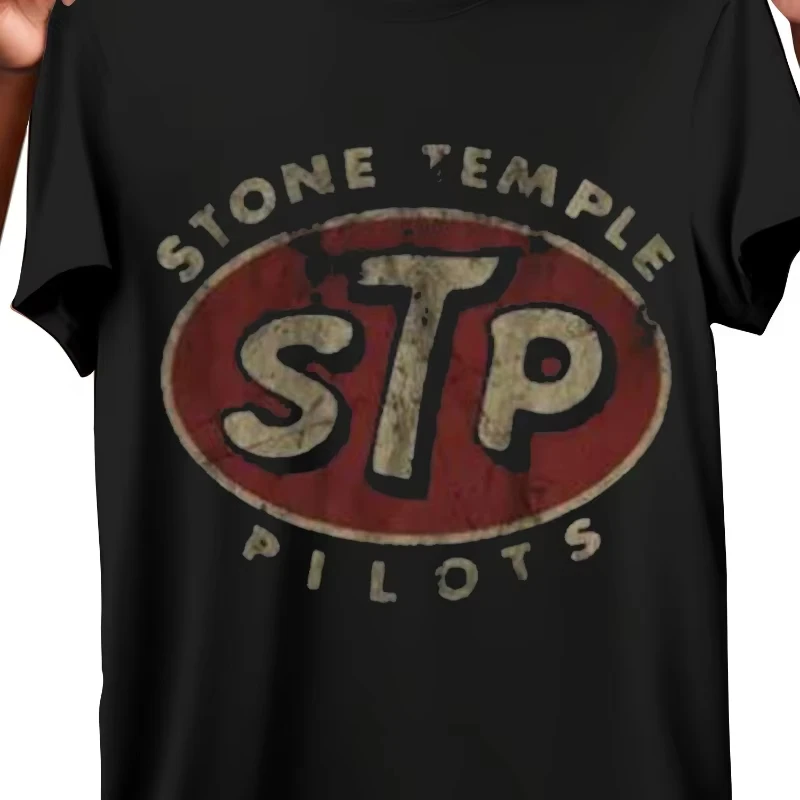 Men's Vintage Stone Temple Pilots Printed T-Shirt - Vintage Rock Band Pattern, Cotton Top, High Quality Cotton Printed T-Shirt