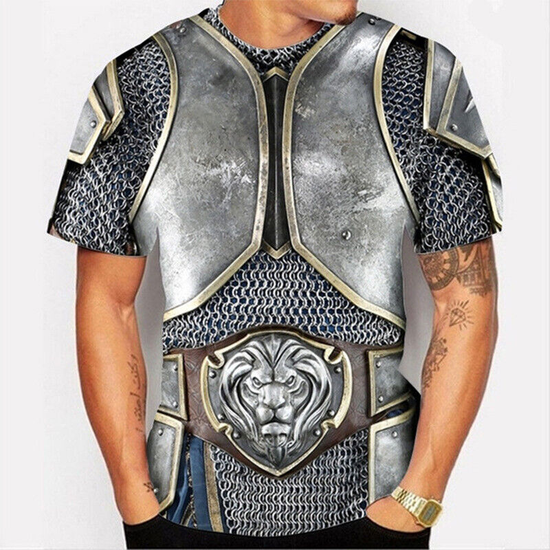 T-shirt da uomo per abbigliamento da uomo T-shirt oversize Armatura unisex Grafica Stampa 3D Top estivi casual a maniche corte