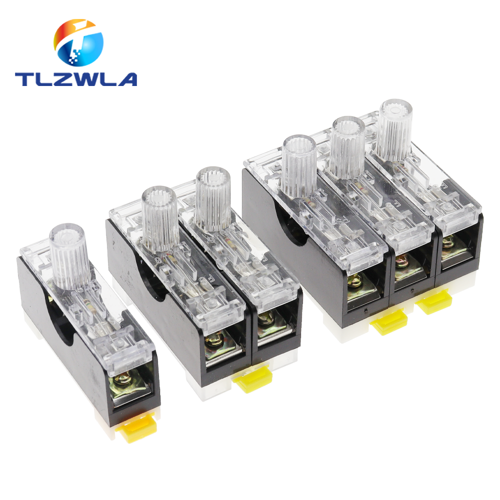 6X30mm 220V kaca pemegang sekering FS-101 FS102 FS103 Din rel dipasang tiang tunggal 6*30 Casing Sekring 0,5 A ~ 30A