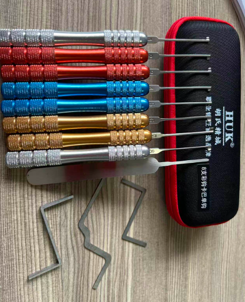 Hot Sale China Supplier Huk Portable 8+2 Dimple Kaba Practice Un ing  smith Tool Set Keys Remove Tools With   Pick