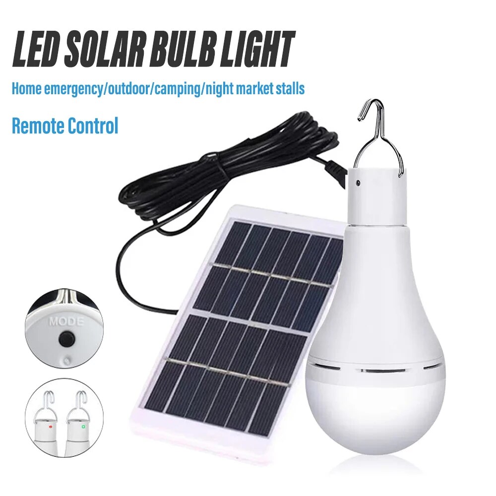 LED lampe solaire ampoule extérieure étanche Portable solaire jardin suspension randonnée pêche lumières de secours