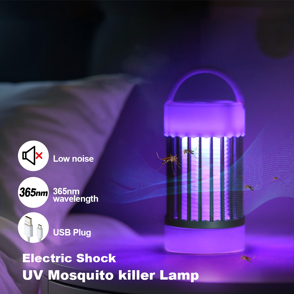 Elektrische Schock Moskito Mörder Lampe UV Licht USB Anti Moskito Falle Für Schlafzimmer Outdoor Camping Verwenden Tötet Motten Wespen Mücken