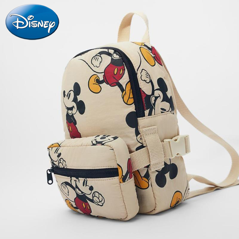 Disney 2024 Nuova borsa da scuola per bambini alla moda con motivo Topolino Zaino leggero con stampa Topolino carino
