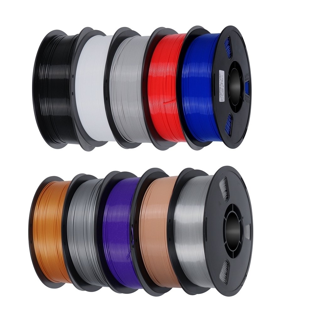 Filamento PETG da 10 kg Miscelazione colori Filamento stampante 3D 10 5 rotoli 1 kg Precisione 1,75 mm +/- 0,02 mm Fascio 10 kg Bobina di plastica PETG da 5 kg