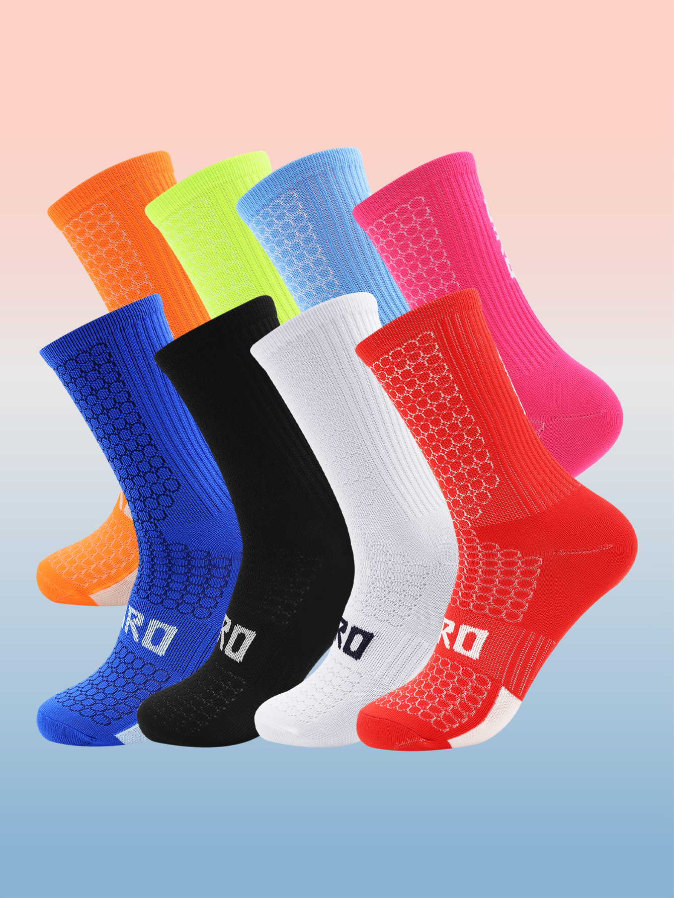 1 und 4 Paar Sportsocken für Herren und Damen, geeignet für Radfahren, Laufen, Wandern, Fitness, Tennis, Golf, Workout