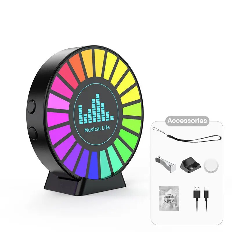 Led música controle de som captador luz ritmo lâmpada rgb carro luz ambiente ajustável tira automotiva para automóveis festa família