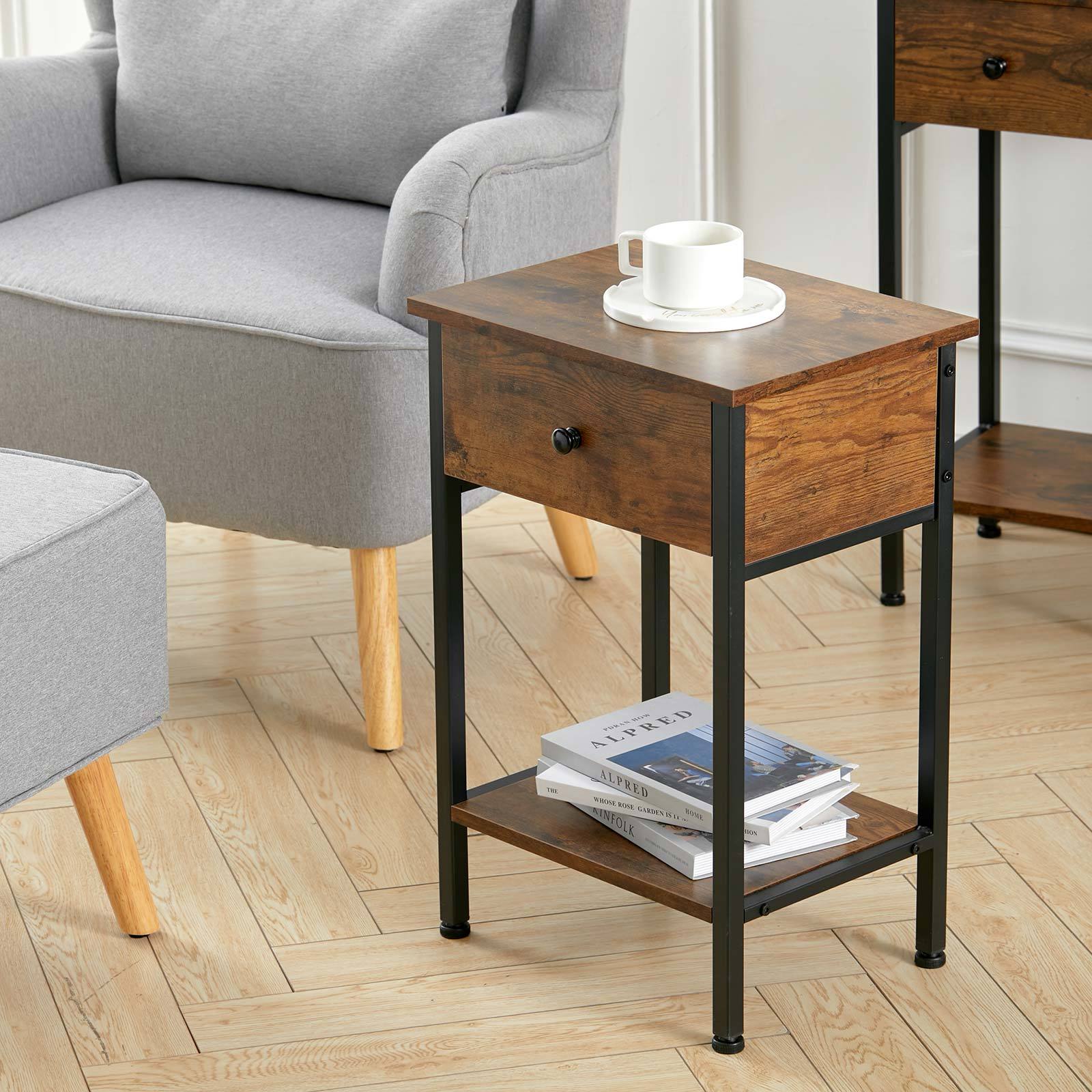 Industriële Bijzettafel Salontafel Met Lade Voor Woonkamer