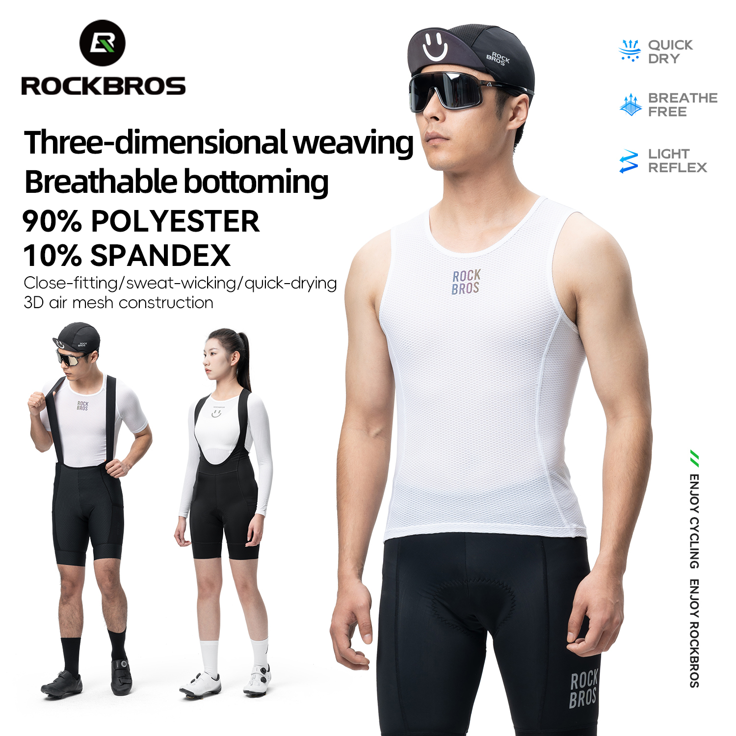 ROCKBROS Kurtka rowerowa dla mężczyzn lekka oddychająca wysokiej elastyczności koszulka rowerowa dla mężczyzn kamizelka sportowa do ćwiczeń odzież rowerowa