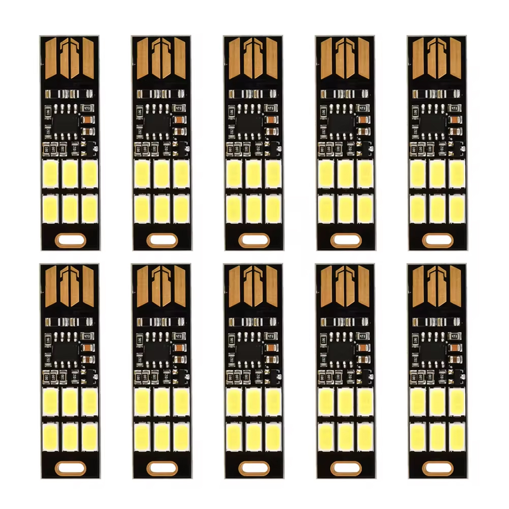 Мини-USB светодиодный ночник с регулируемой яркостью SMD 5730 USB-светильник для книг с сенсорным управлением, 6 светодиодов для ноутбука, ПК, настольная лампа для чтения книг