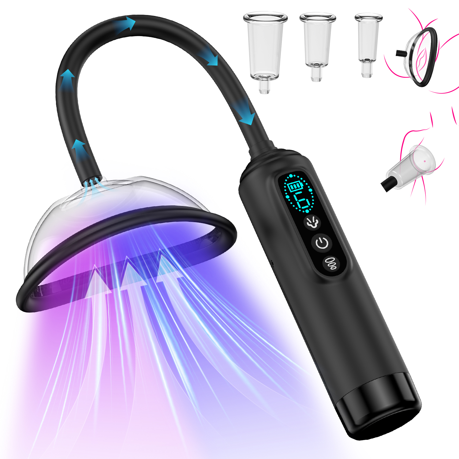 Giocattoli sessuali per donne Pompa per fica Vibratore automatico Succhiare giocattoli Clitoride Ventosa per capezzoli per donne Messaggiatore per il seno Forniture per adulti