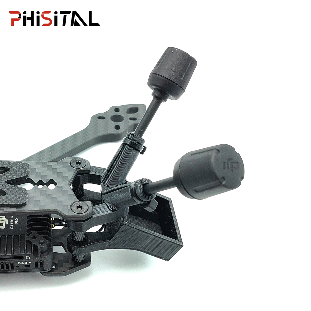 Support d'antenne universel PHISTAL O4pro, module GPS, support de montage fixe, pièces imprimées en 3D polyvalentes pour DJI O4 pro pour UFL
