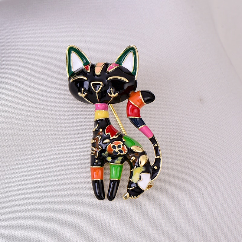 Vrouwen Mode Kat Broche Pin Sieraden
