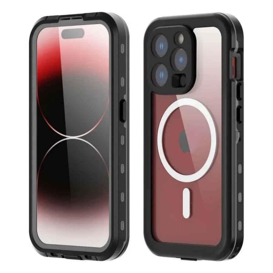 Pour iPhone 17 16e 15 14 13 Pro Max IP68 étanche MagSafe coque de téléphone magnétique plongée natation couverture 360 antichoc coque anti-poussière