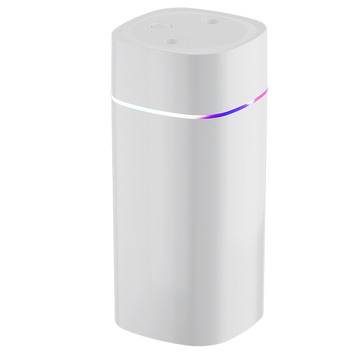 Humidificador creativo de doble boquilla para escritorio, hogar, dormitorio, coche, aromaterapia, humidificación de aire silenciosa, Usb, luz ambiental de 7 colores