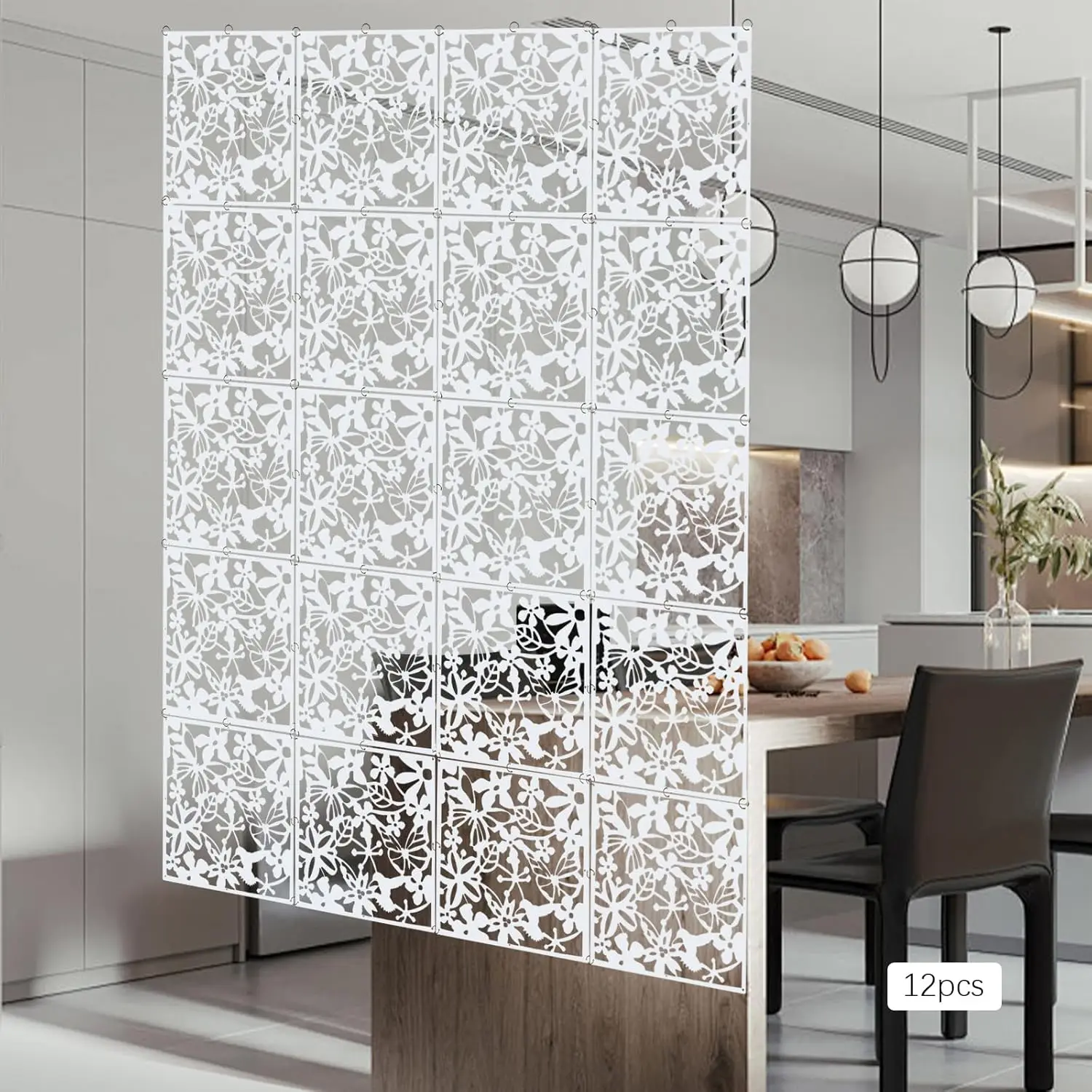 Hanging Room  White Panel Screen, for Decoration Home Hotel and Bar