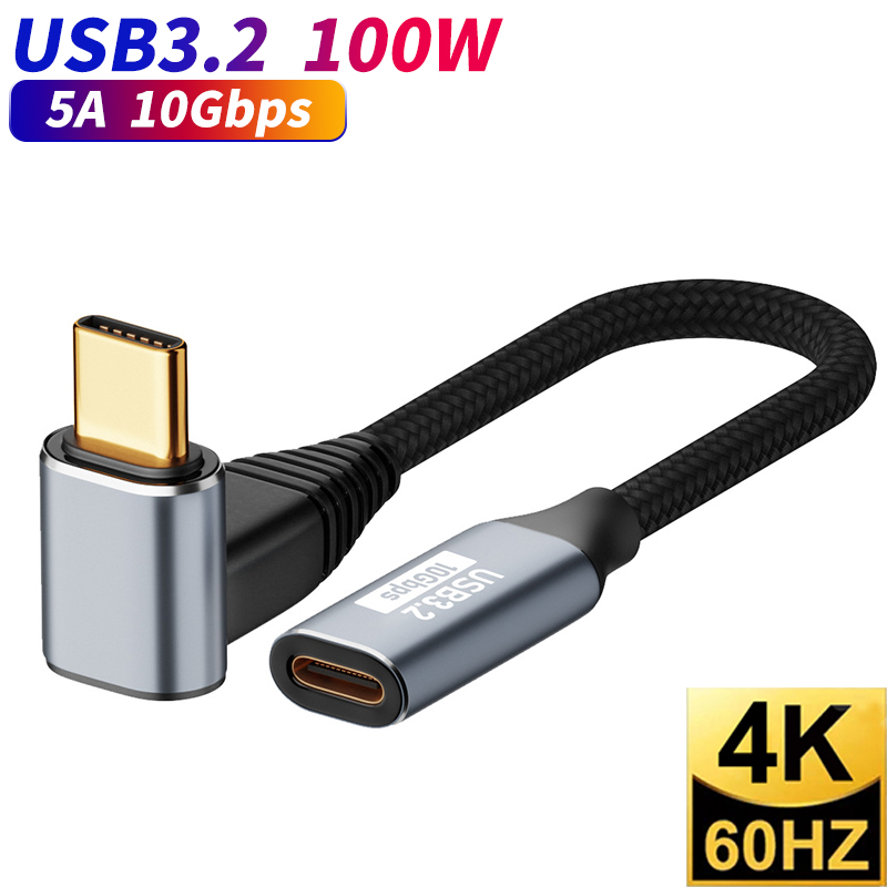 Удлинительный кабель USB C 3.1 типа C PD100W, быстрая зарядка, удлинитель «папа-мама» для Samsung MacBook Pro, видеокабель 4k, 60 Гц