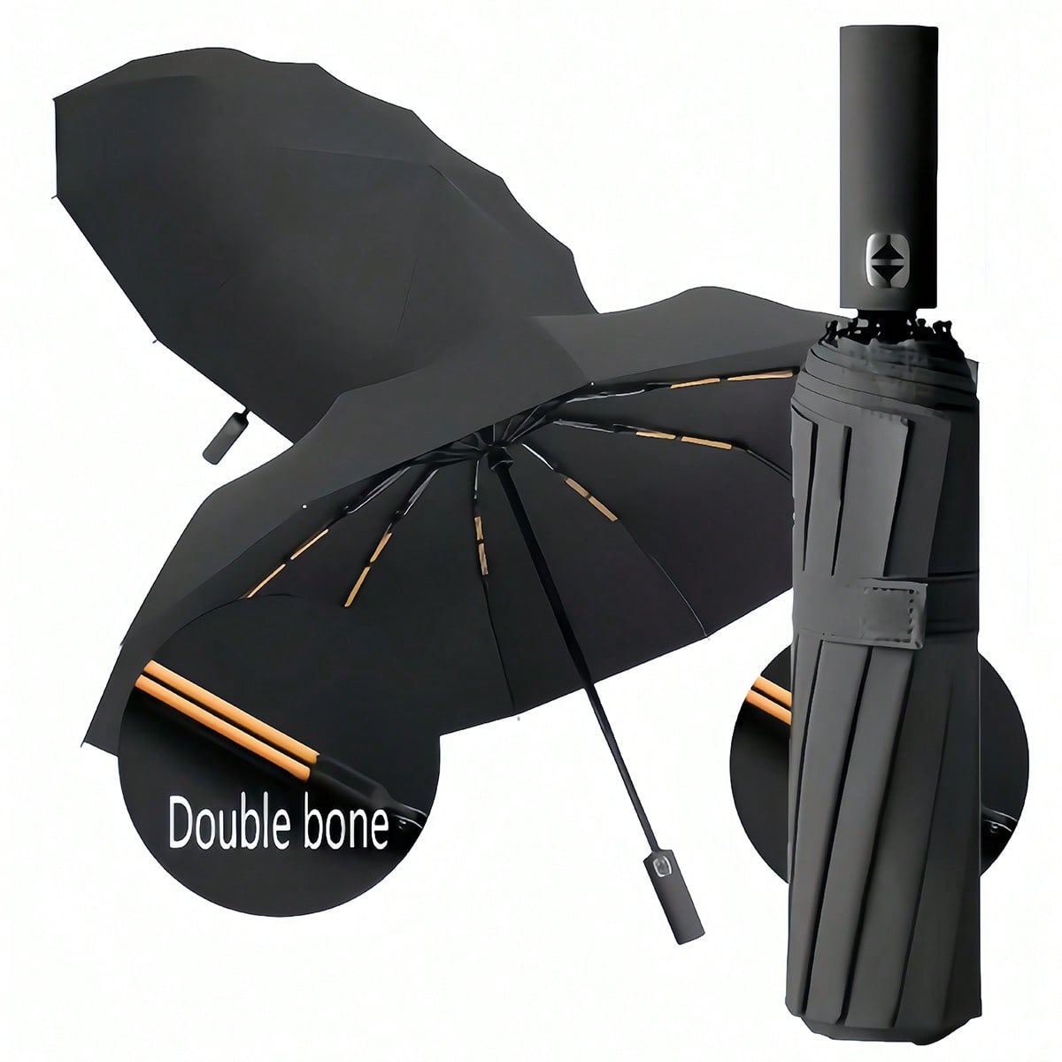 1pc Fully Automatic 24-Rib Windproof Compact Folding Umbrella, Dual Use Sunshade & Rainproof, Reinforced Multi-Function Travel Umbrella,Spring Summer Picks,Brides Maid Gifts,Room,Bedroom Decor,Beach,Travel,For Men,For Women,Vacation,Cute Stuff,Mother's