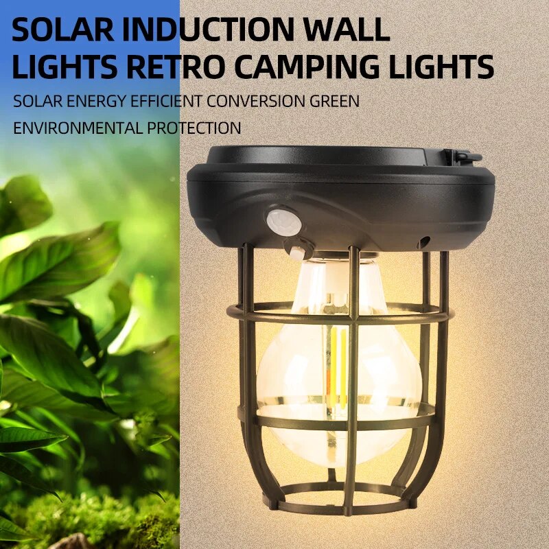 Nouveau Solaire mur LED lampe extérieure jardin cour étanche décoration réverbère corps humain Induction lumière chaude lanterne