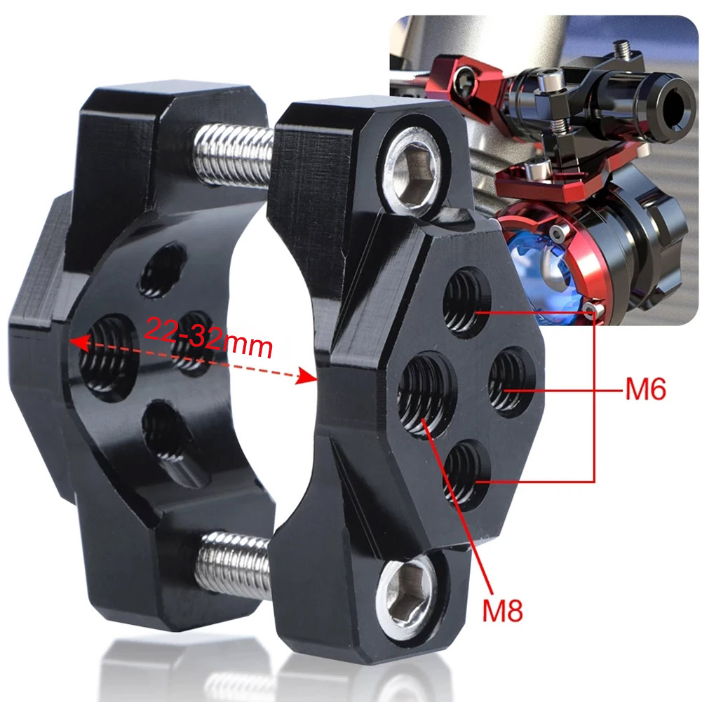Abrazadera Universal de montaje de parachoques para manillar de motocicleta, 22-32mm, para foco LED, luces de señal de giro antiniebla, accesorios de Metal