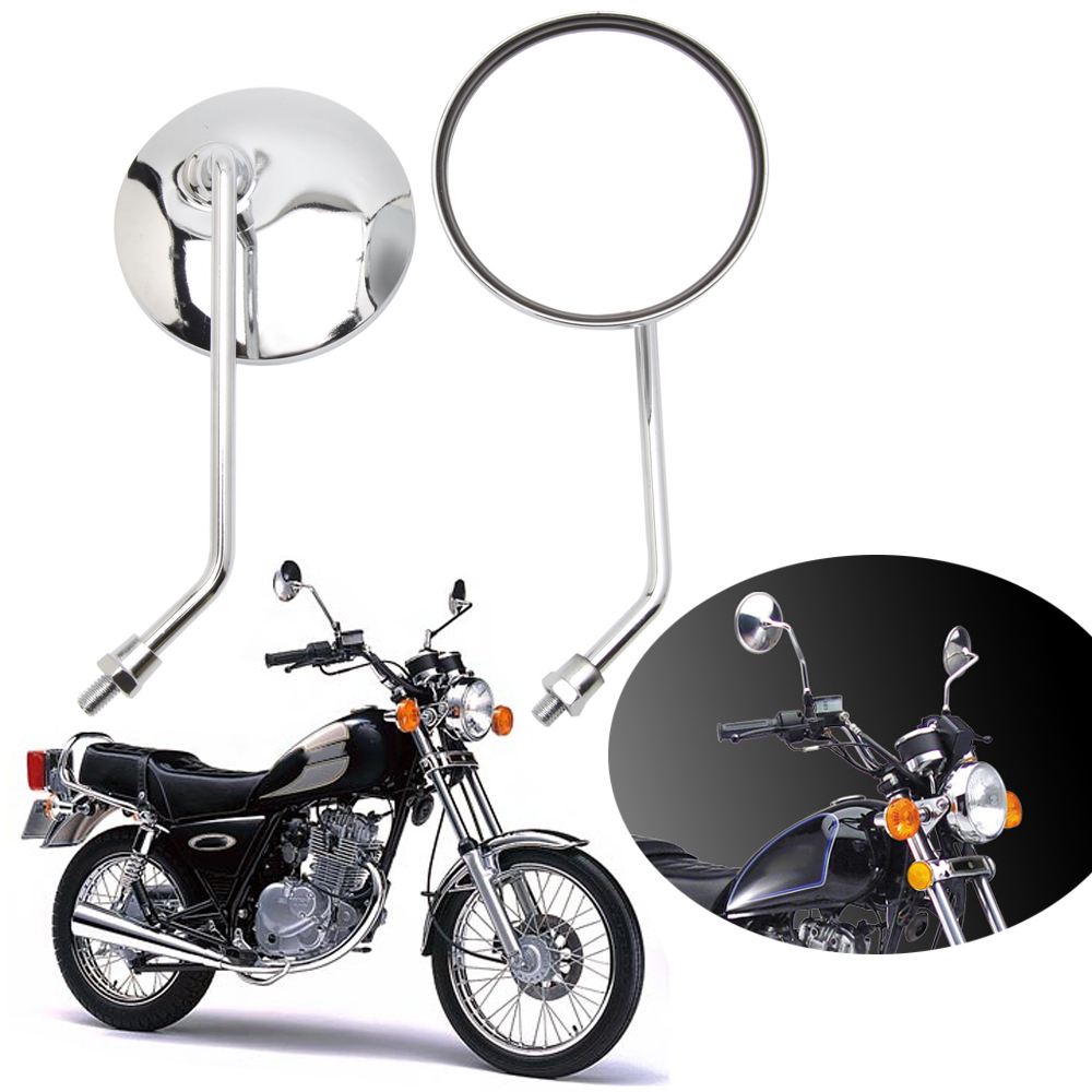 Motocyklowe lusterko wsteczne ze śrubami 10 mm Uniwersalny okrągły kwadratowy retro zmodyfikowany motocykl do Honda Shadow Suzuk