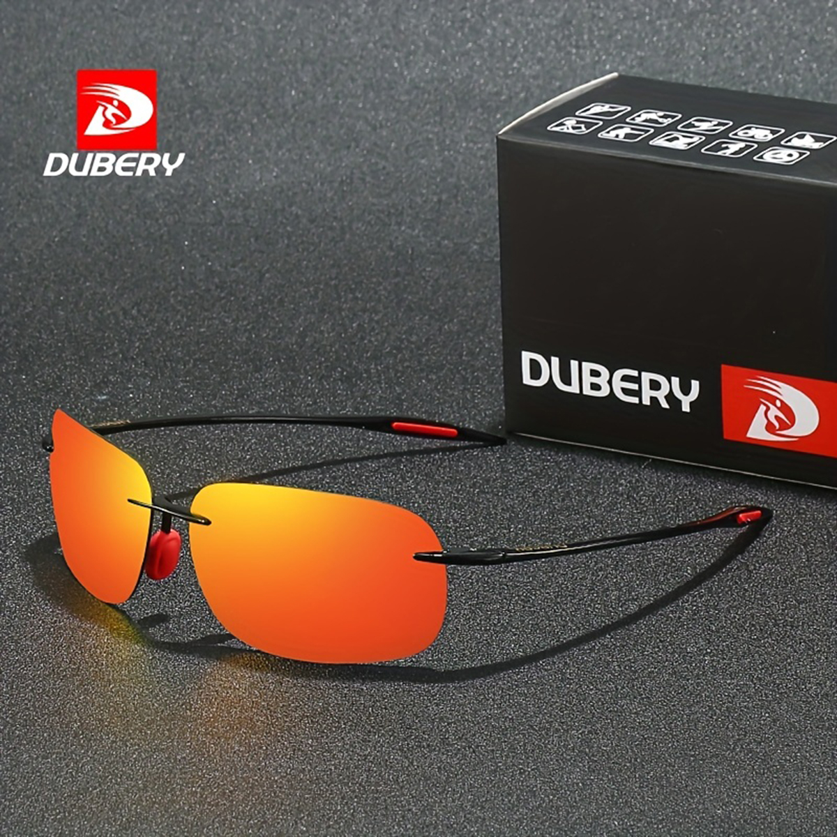 Óculos de sol de proteção DUBERY UV400 para homens e mulheres 8 cores modelo 131
