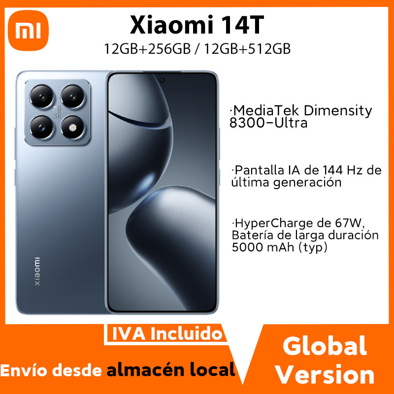 Wersja globalna Xiaomi 14T 5G 256GB 512GB MTK Dimensity 8300-Ultra 144Hz AMOLED Display 50MP Leica Camera 67W HyperCharge 5000mAh
