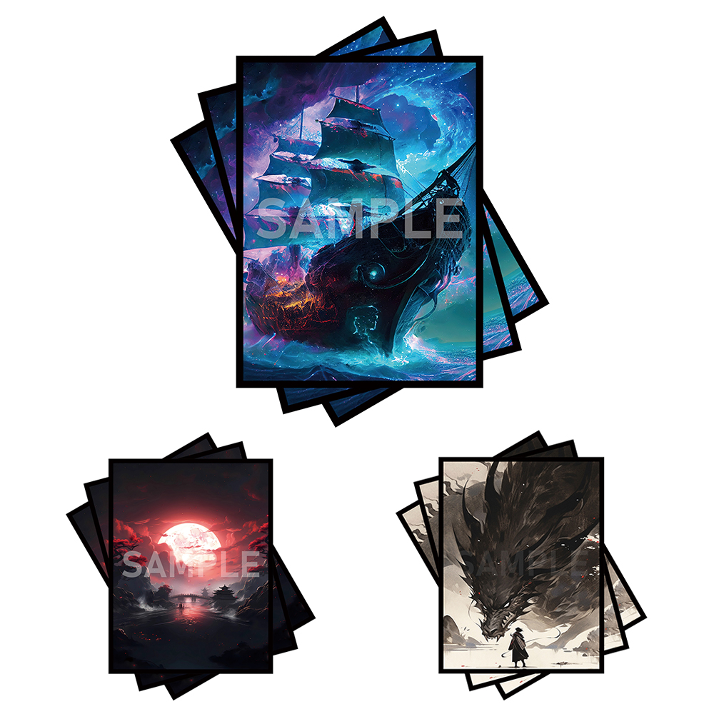 Защитные пакеты для карт MTG - 100 шт., размер 2,6 x 3,6 дюйма, подходят для всех карточных игр TCG - Пиратский корабль