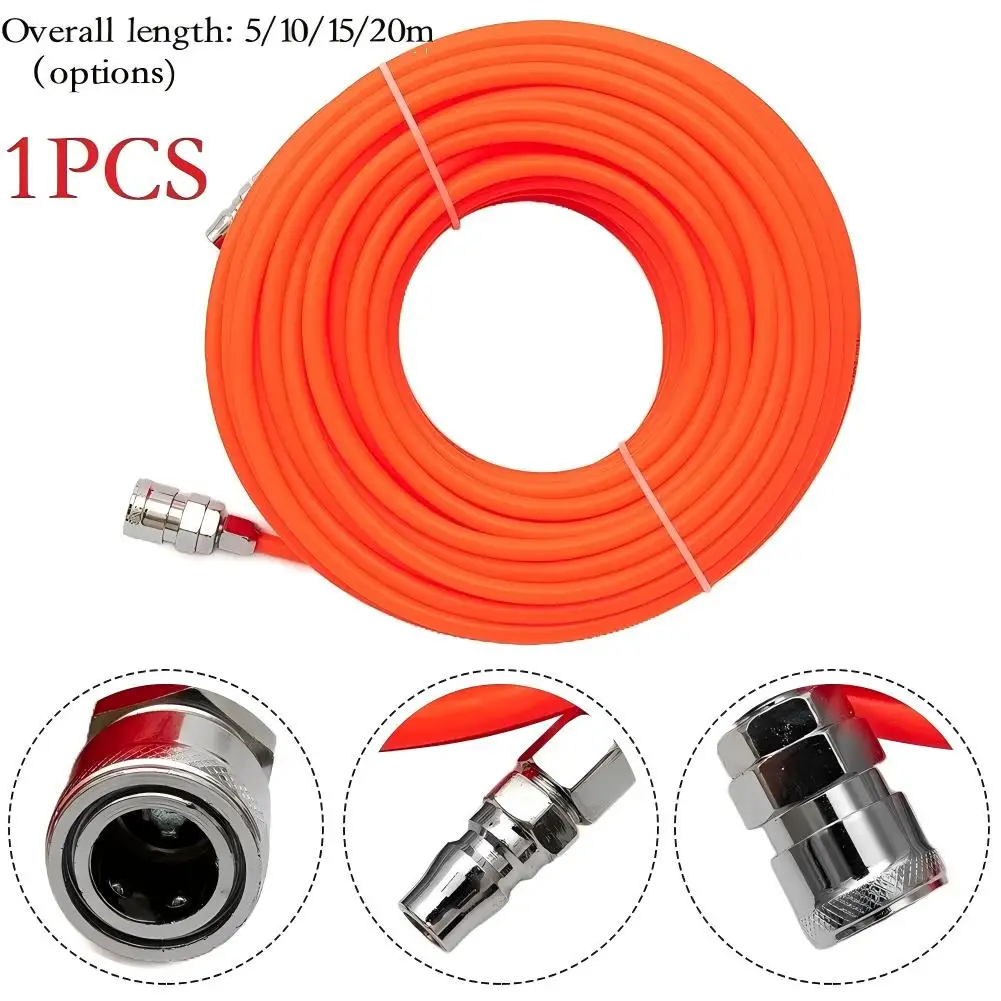 Mangueira Pneumática Reta para Compressor de Ar com Conector Rápido Ferramentas Multímetro Canivete Ferramenta de Jardim