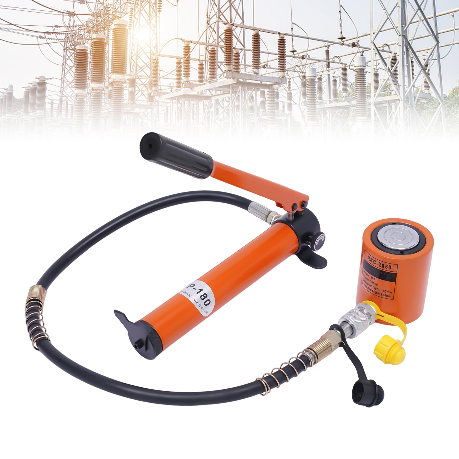 10/20T ไฮดรอลิก RAM แจ็ค LOW PROFILE Porta Power RAM Single-Acting MINI JACK RAM CP-180 ไฮดรอลิกปั๊มมือ