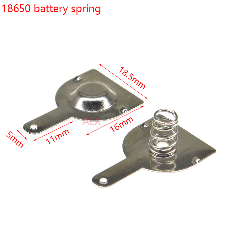 10 paires (20 pièces) 18650 batterie 16MM * 18.5MM pièce de contact à ressort boîte de batterie batterie unipolaire positive et négative 10 paires