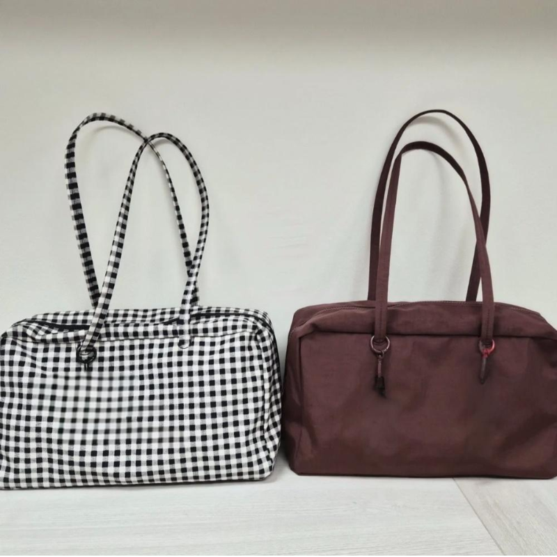 Ladies' Bowling Tote Bag Luxury Brand Nylon Shoulder Bag Large Capacity Simple Versatile Ultralight Zipper Commuting Travel Bag