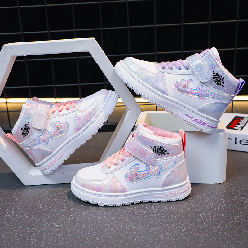 Disney tênis infantis congelados elsa princesa meninas sapatos casuais sapatos de estudante antiderrapante adolescente esporte rosa azul sapatos tamanho 26-37