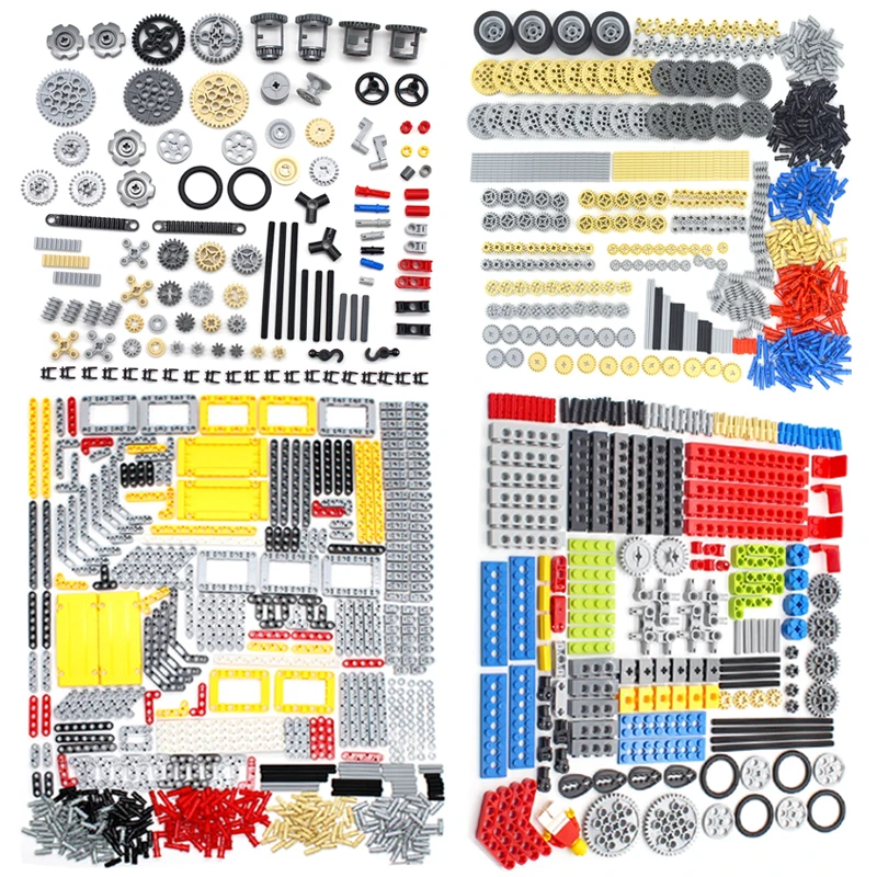 Groß Technische Teile Pin Liftarm Ziegel Studless Strahl Achse Stecker Stecker Panel Getriebe Bausteine Kompatibel Leduo Spielzeug