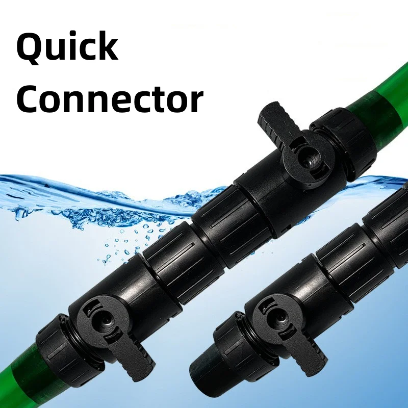 Conector de Liberación Rápida de Doble Válvula para Acuario de 12mm/16mm, Conector de Manguera para Pecera, Accesorios para Filtro de Acuario
