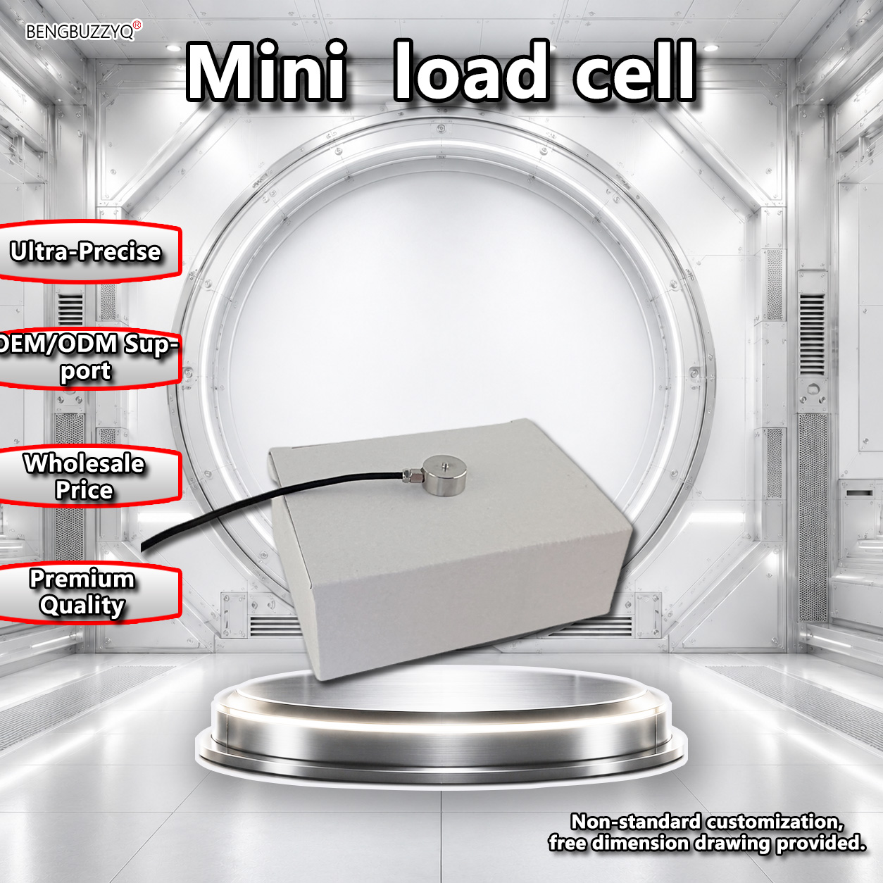 Micro Force Sensor Diaphragm Type Load Cell 10kg 100kg 500kg Stainless Steel Mini Weighing Sensor Industrial Grade