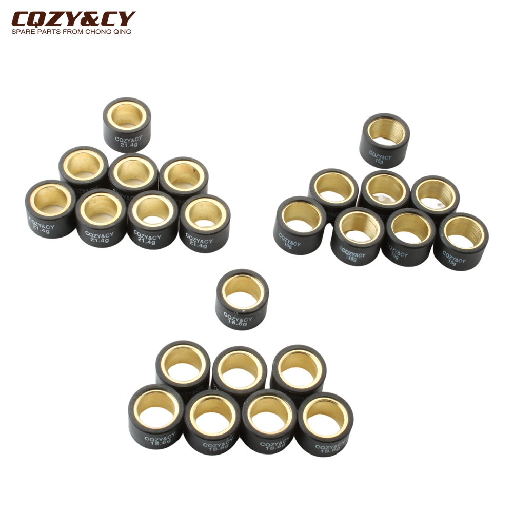 8pc Variator Racing Roller Weights 15g 18.6g 21.4g 25x17mm Untuk Skuter Piaggio Beverly Tourer Eu3 400 X Evo X8 400cc