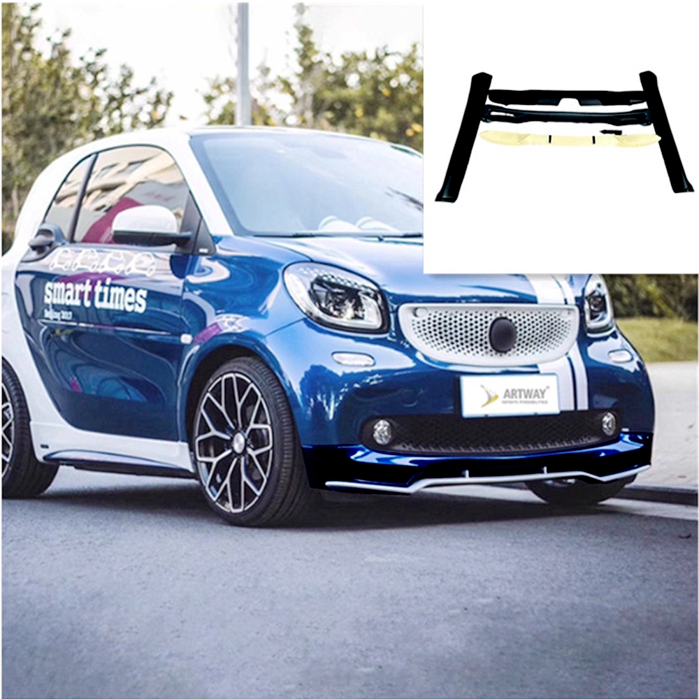 Untuk Benz Smart Fortwo 2 Pintu 453 Tidak Dicat Retrofit Rok Samping Di Sekitar Bar Depan dan Bumper Pintar Spoiler Bar Belakang