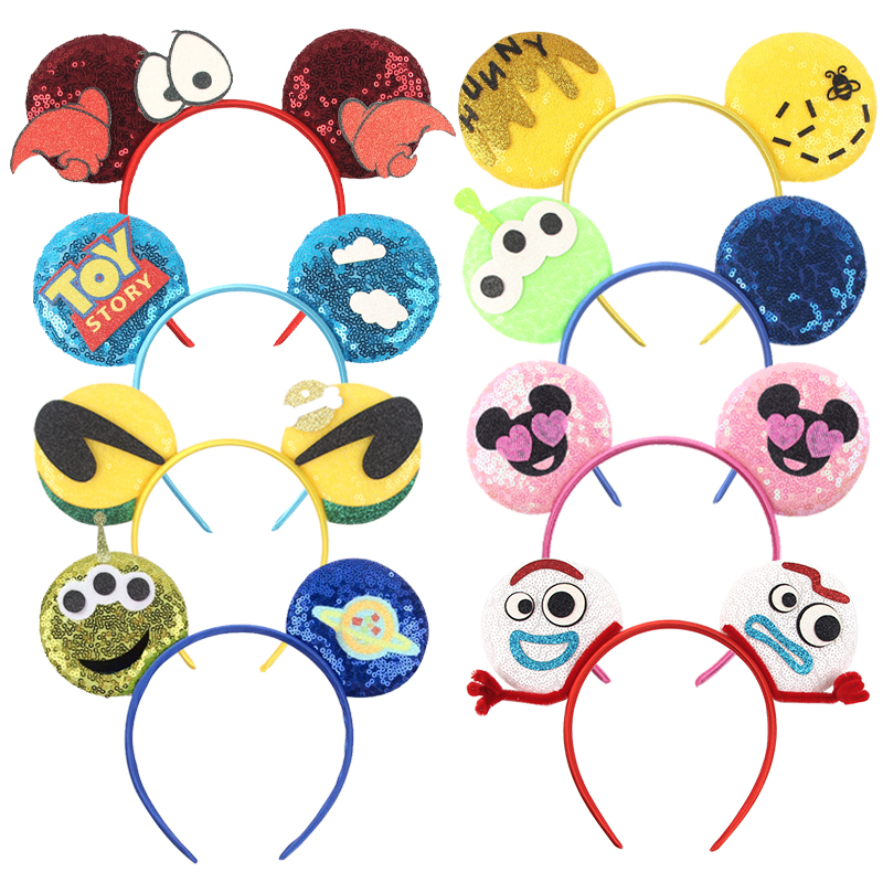 Neue süße Festival Party Cosplay Maus Ohren Stirnband 3.3 "Ohren Glitzer Haarband für Jungen Mädchen DIY Cartoon Haarschmuck Geschenk