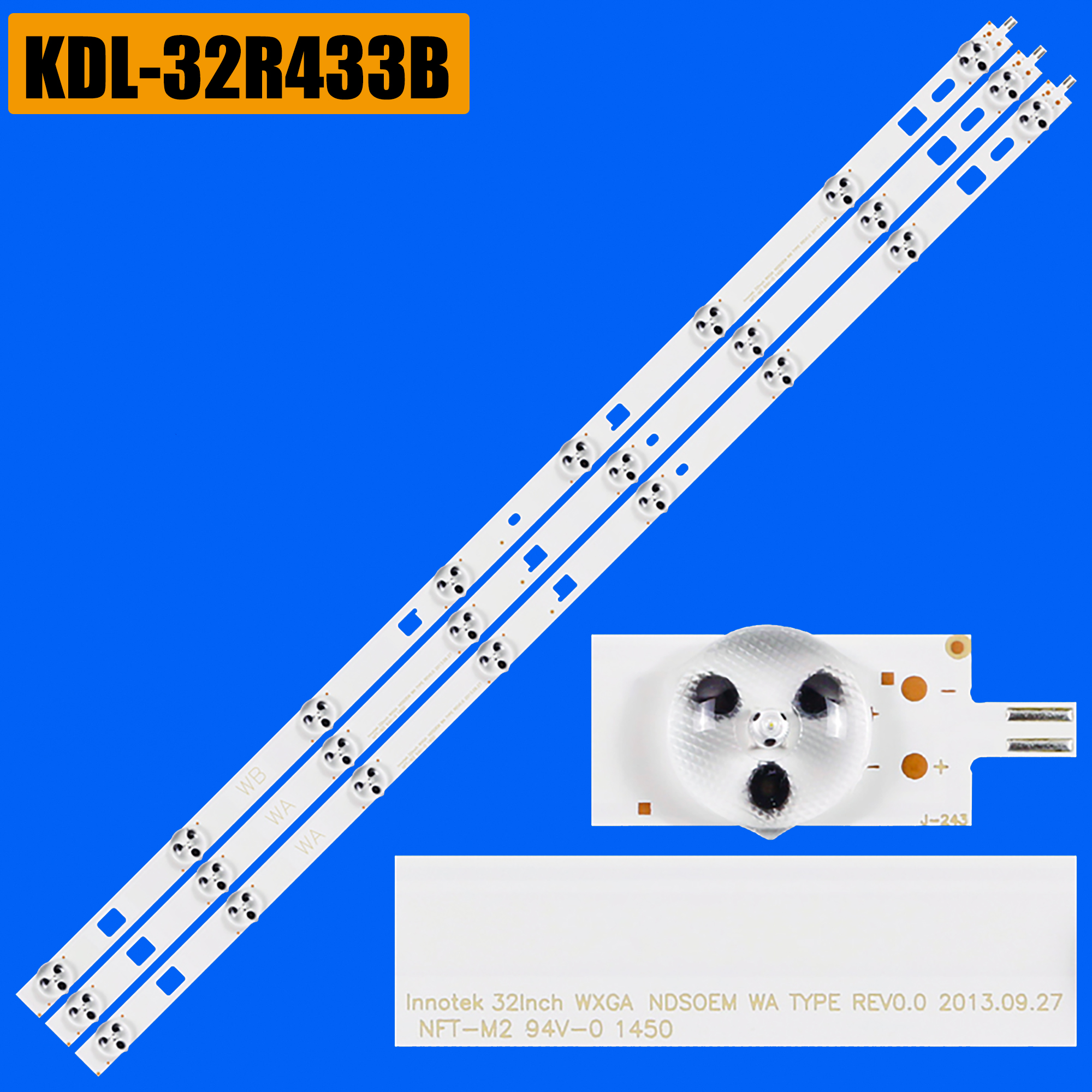 1/5/10 Kit Strisce di Retroilluminazione A LED Per SONY KDL-32R415B KDL-32R413B KDL-32R433B KDL-32R435B INNOTEK 32 POLLICI WXGA NDSOEM WA WB