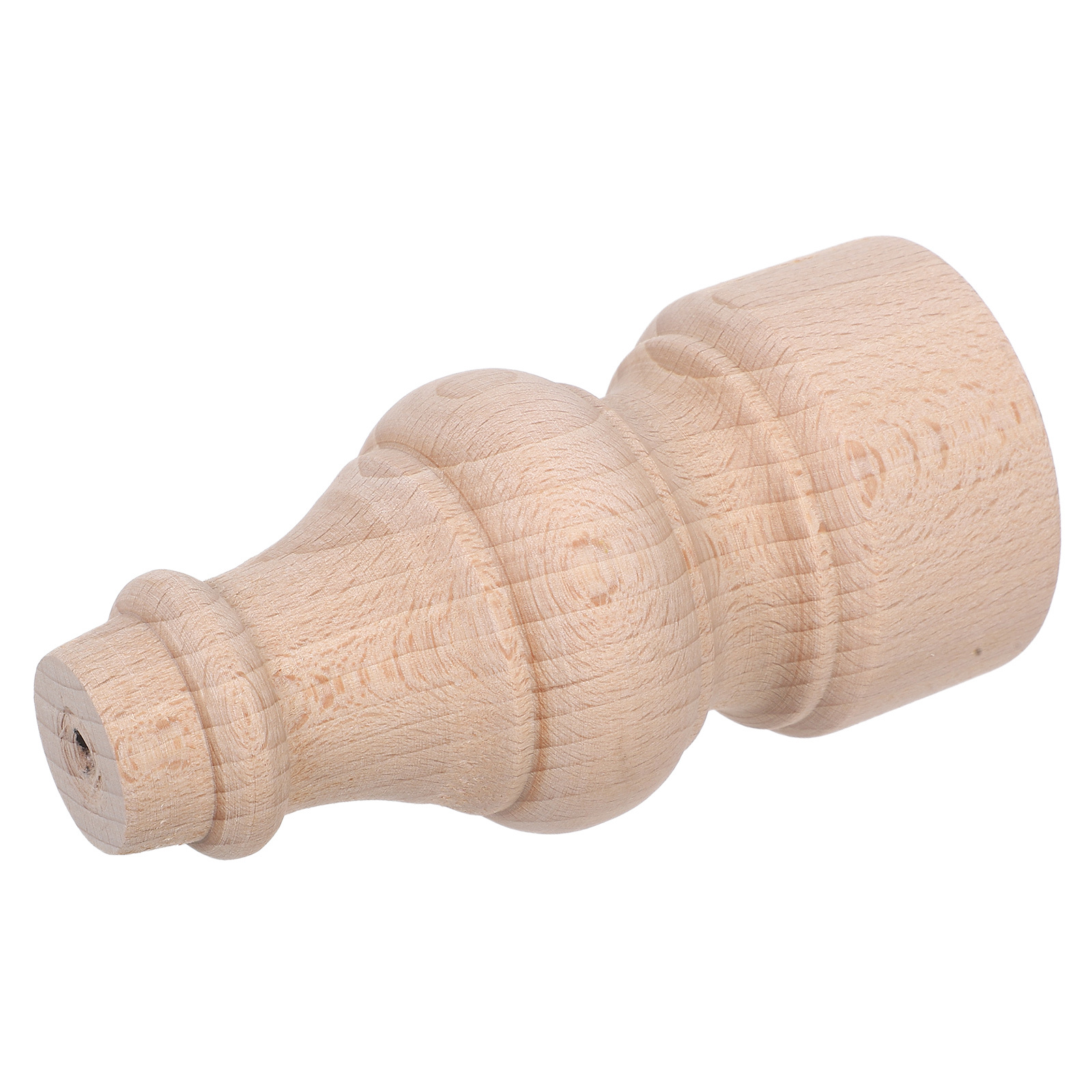12x6cm Unfinished Wood Finials European Style Staircase Baluster Spindle Decorative Indoor Wooden Post Topper for Handrail Bed