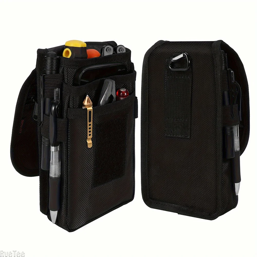 Tactical EDC Pouch Belt Holster - Multitool Organizer for Electricians Compact Tool Sleeve Tool Pouch Fits Phone Knife & Gear
