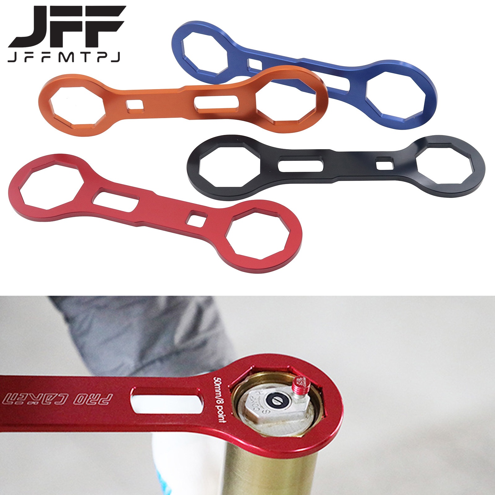 46-50mm Motorcycle Fork Cap Wrench Tool For KTM HUSQVARNA KAWASAKI SUZUKI YAMAHA Honda CRF150R/RB CRF250R/RX CRF250X CRF450L/R