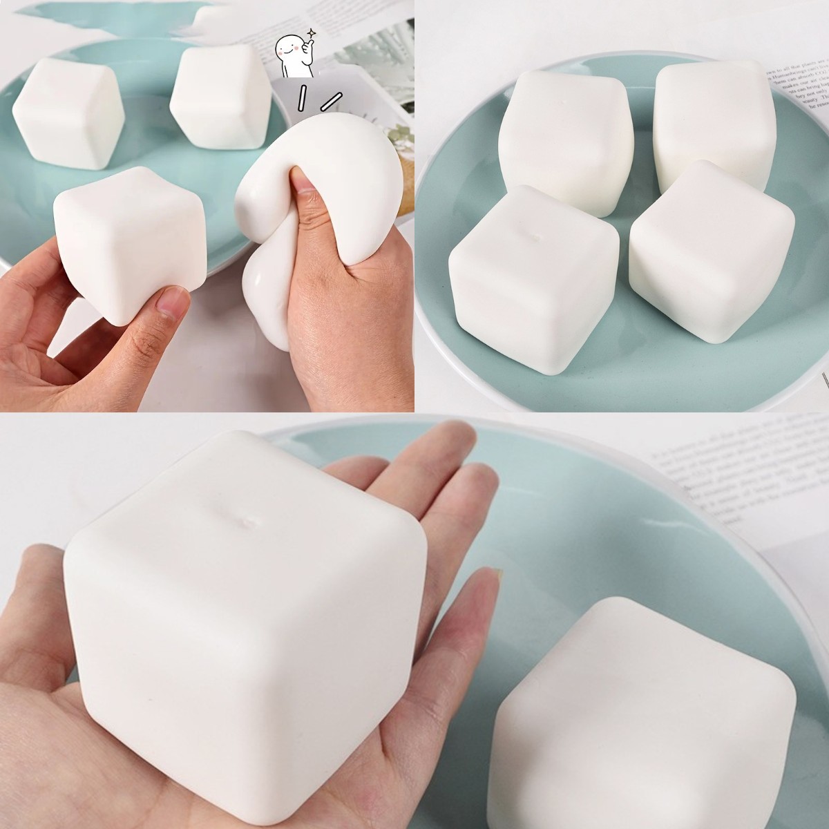 Xx-Squishy Bolas Antiestrés de Tofu, Juguetes Sensoriales para Autismo, Alivio del Estrés y la Ansiedad, Juguetes Fidget, Bolas de Agua de Plastilina, Regalos a Granel para Adultos y Niños