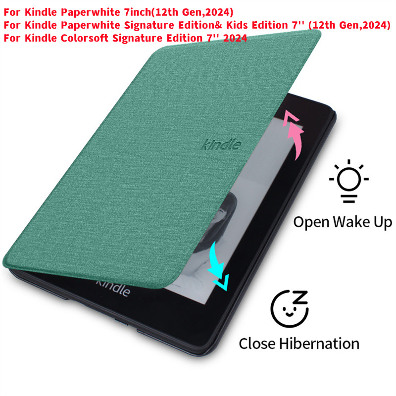 Для Kindle Colorsoft 7-дюймовый тонкий чехол для чтения электронных книг для Kindle Paperwhite Signature Edition 12-го поколения 7-дюймовый 2024 Smart Cover