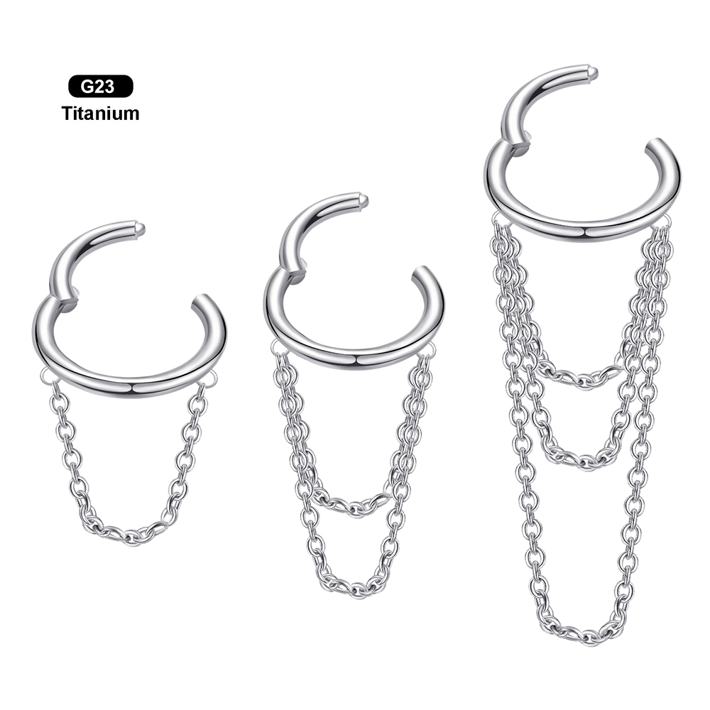 VOJO G23 ไทเทเนียม 16G กระดูกอ่อน Helix Piercing เครื่องประดับ, สแตนเลสสตีล Dangle Hoop ต่างหูสําหรับผู้หญิง