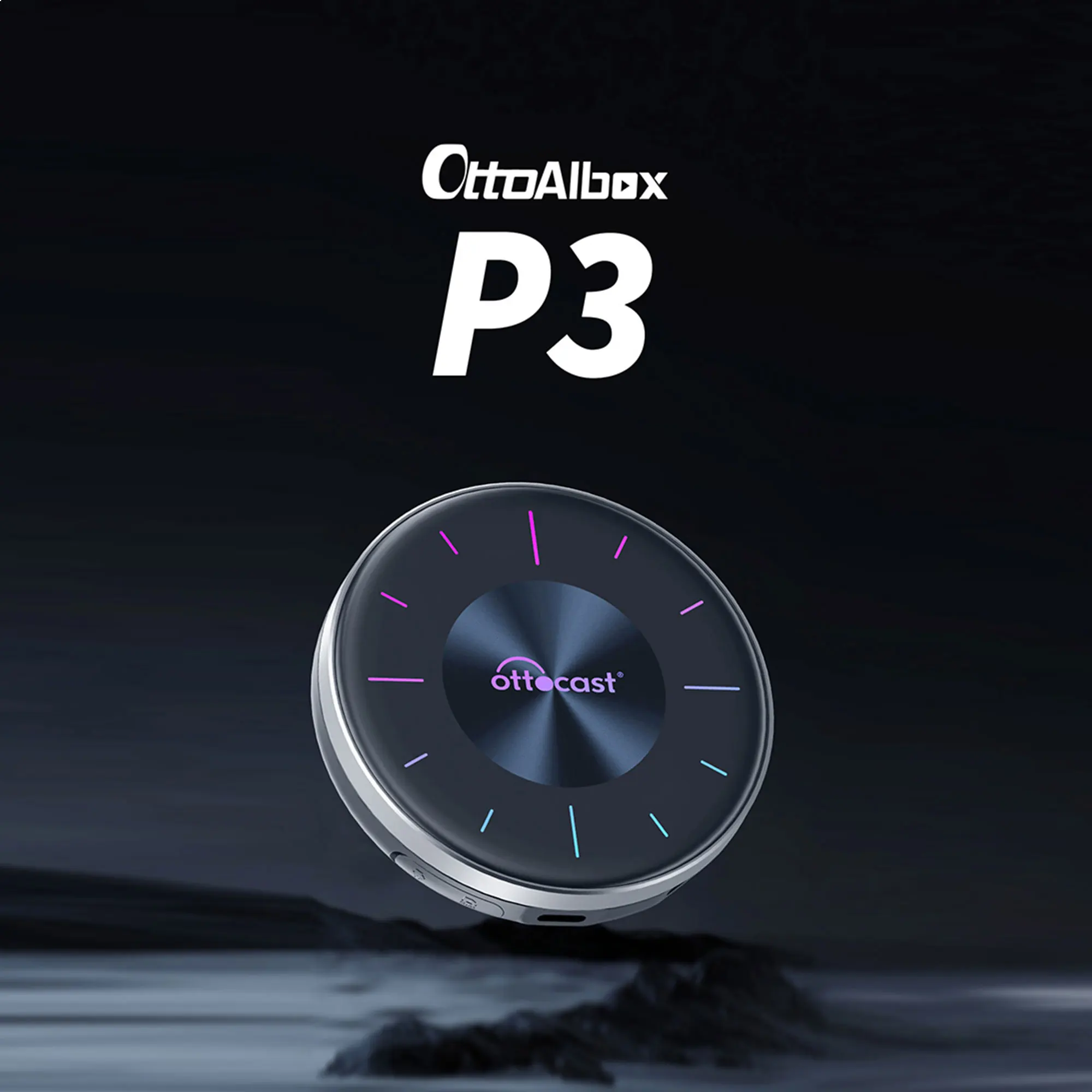 OTTOCAST PICASOU 3 CarPlay AI Box Wireless Android Auto TV Box Mini HDMI per Toyota Kia Hyundai VW per Netflix Accessori Auto