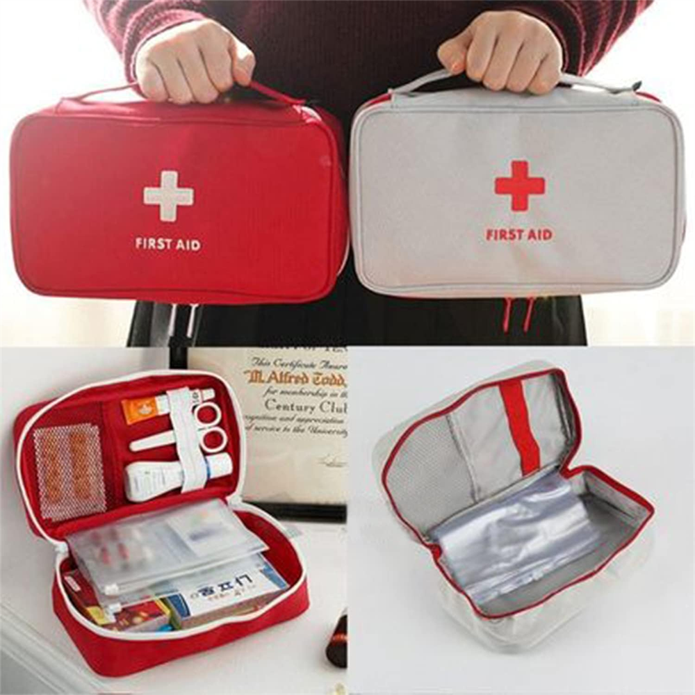 ชุดปฐมพยาบาลฉุกเฉิน Survival Bag กระเป๋าถือทนทานการบาดเจ็บกระเป๋าขนาดกะทัดรัด Rescue Tote กระเป๋าแบบพกพากระเป๋าเก็บยา