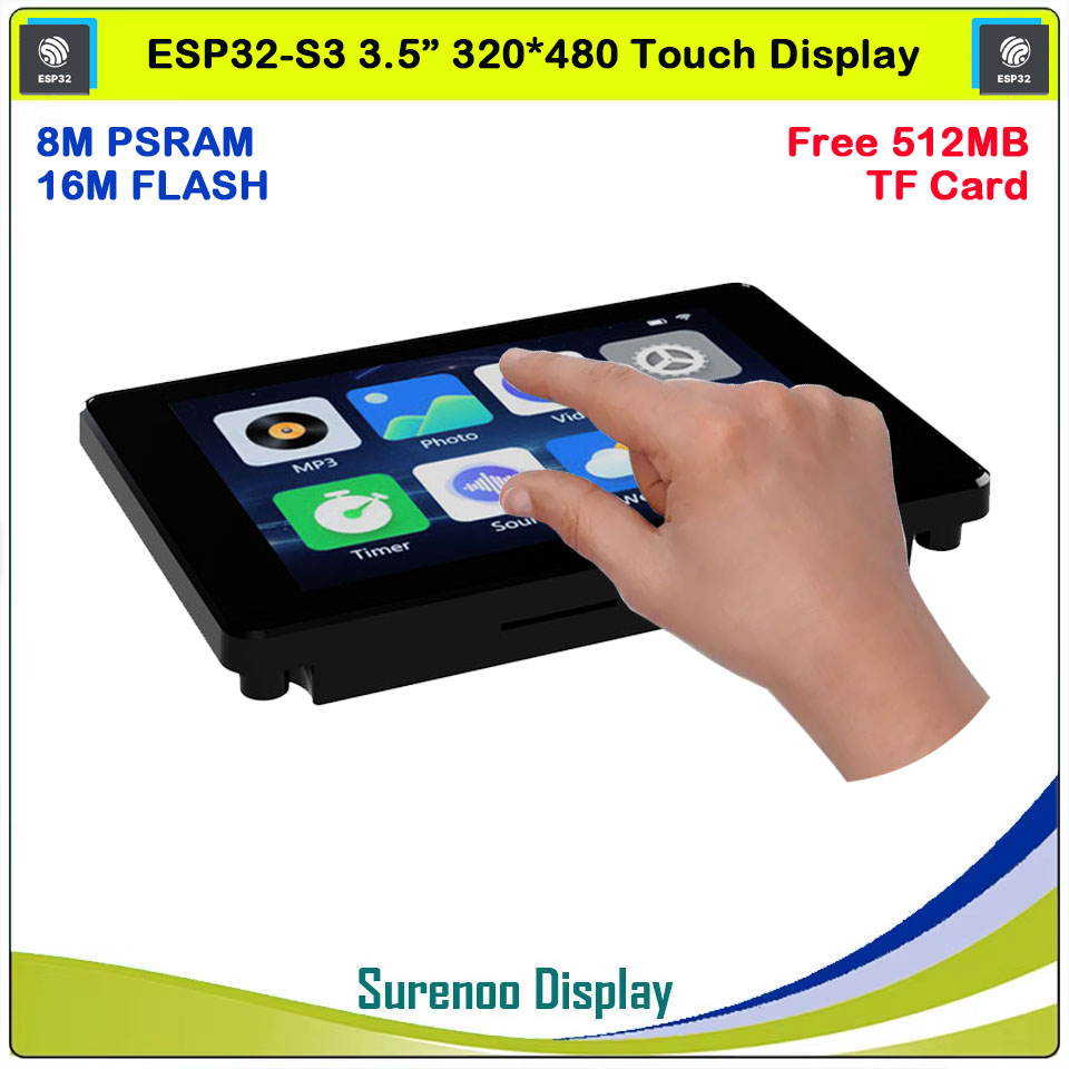 Moduł wyświetlacza LCD IPS 3,5 cala 320x480 z ekranem dotykowym, WiFi, Bluetooth, pamięcią Flash PSRAM, chipem JC3248W535C_I_Y, HMI Guition W5 ESP32-S3-N16R8