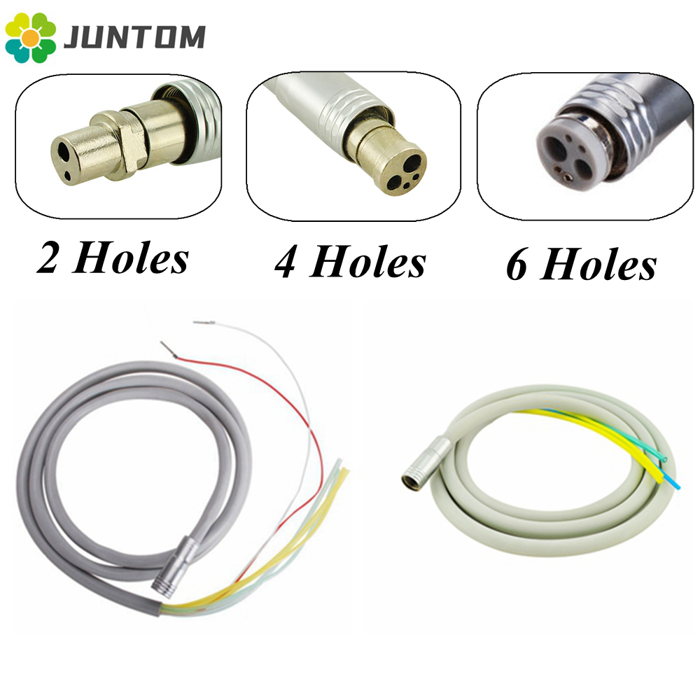 Cable de manguera de tubo de silicona Dental con conector, 2/4/6 agujeros para pieza de mano de alta velocidad, herramienta de Material de odontología de turbina de aire