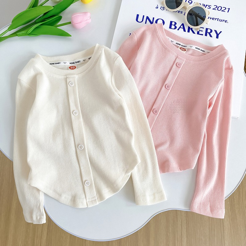 2-10Y Mädchen Hemd Frühling Herbst Neue Kinder Langarm T-shirt Einfarbig Modische Baby Abnehmen Tops Mädchen Basis Shirts